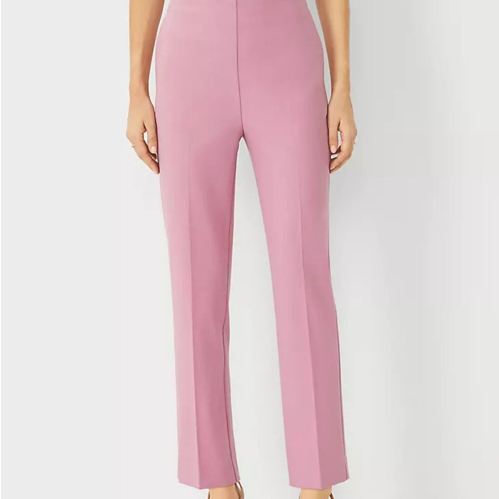 Ann Taylor High Rise Side Zip Ankle Pant Curvy Fit Size 18 - Mauve Orchid